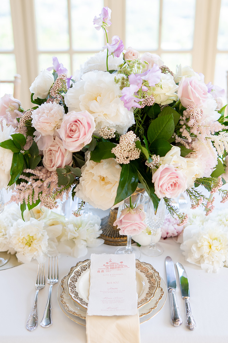 mariage-bouquet-fleurs-rose-art-de-la-table-centre-de-table-diner